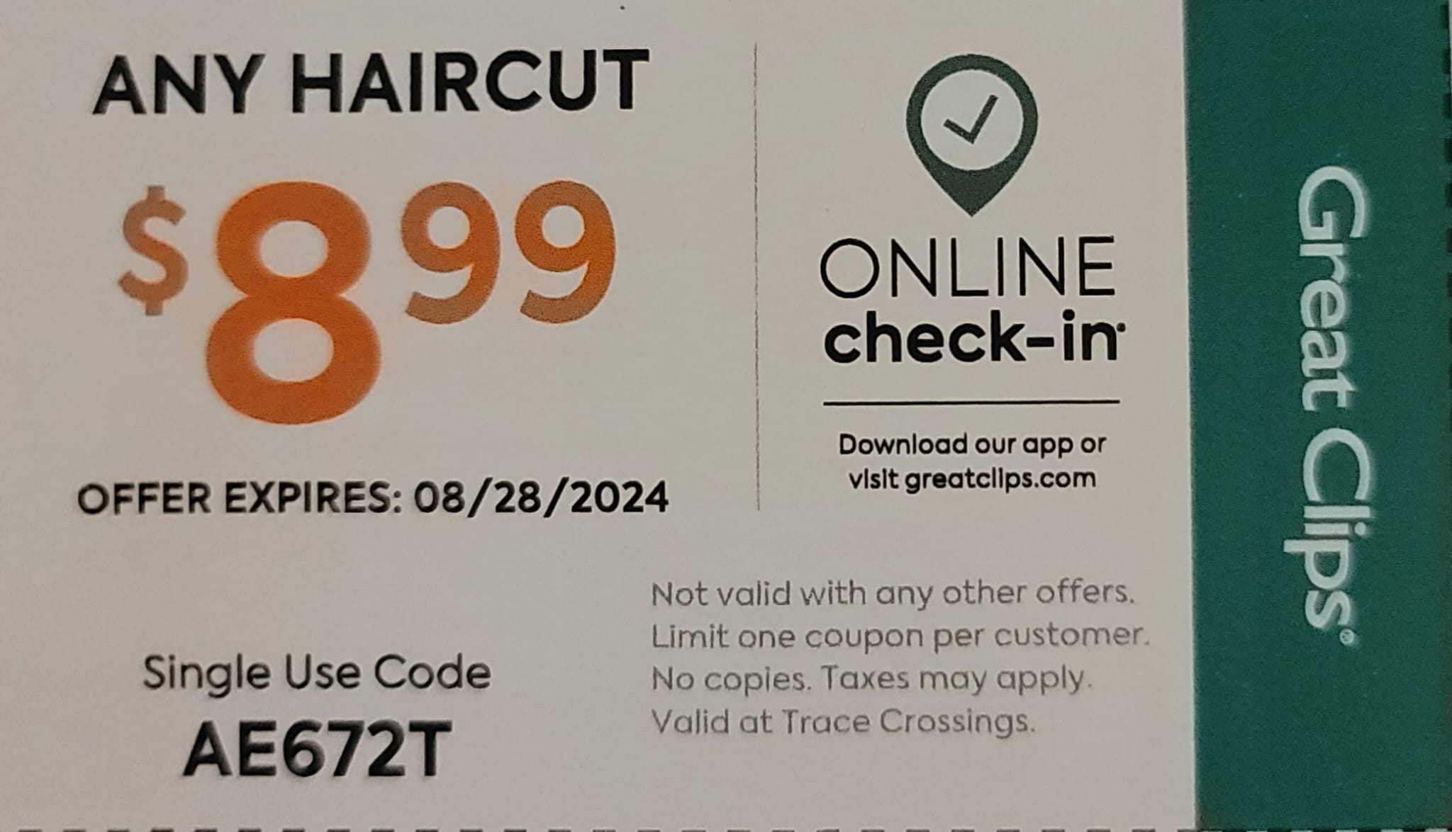 Great Clips 8.99